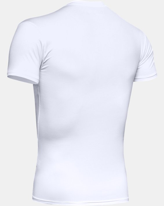 Tactical HeatGear® - T-shirt Compression à encolure en V pour homme, White, pdpMainDesktop image number 5